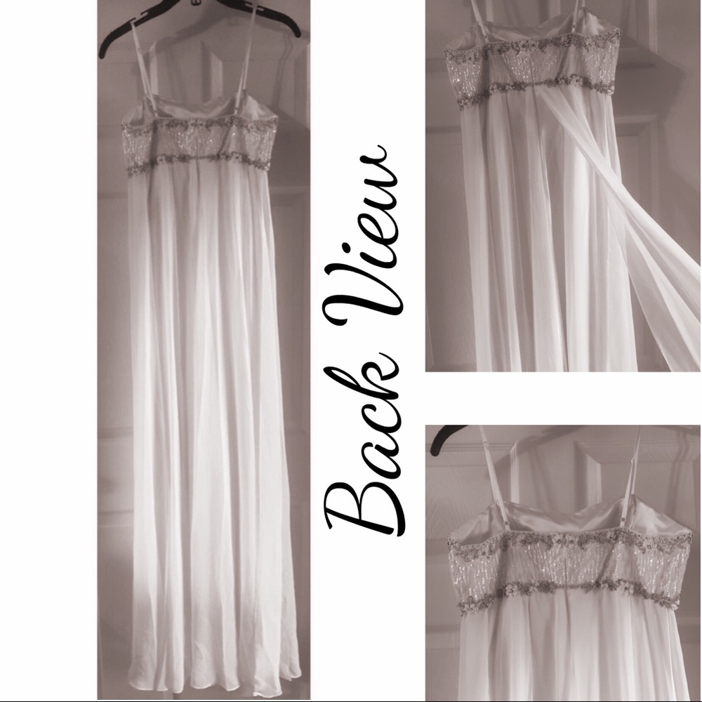 NWT Women’s XS White Sequined Wedding Dress - Picture 6 of 6